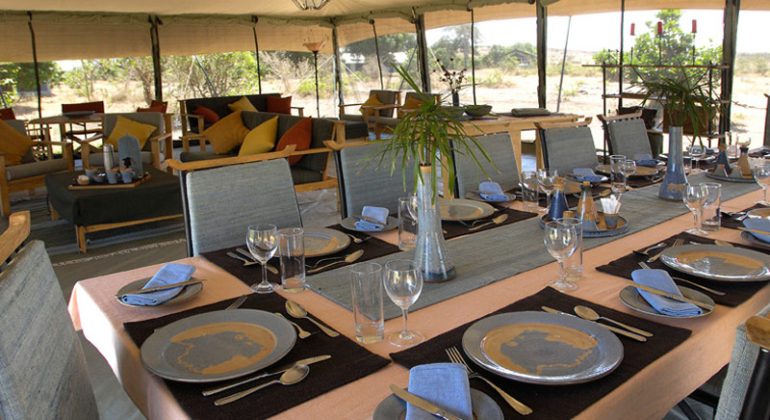 Porini Lion Camp Dining