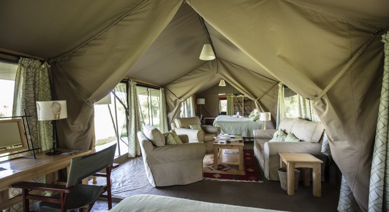 Porini Lion Camp Sitting Area