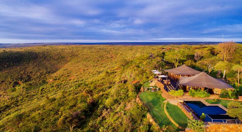 Elewana Loisaba Tented Camp Aerial View