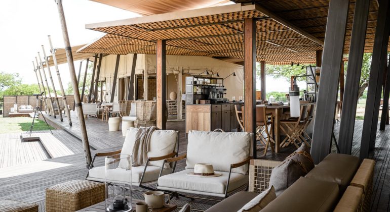 Singita Sabora Tented Camp Guest Area