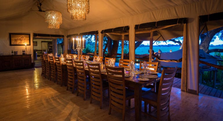 Tubu Tree Camp Dining