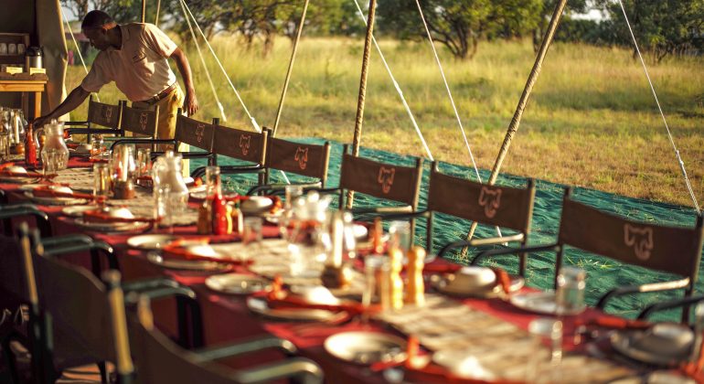 Serengeti North Wilderness Camp Dining