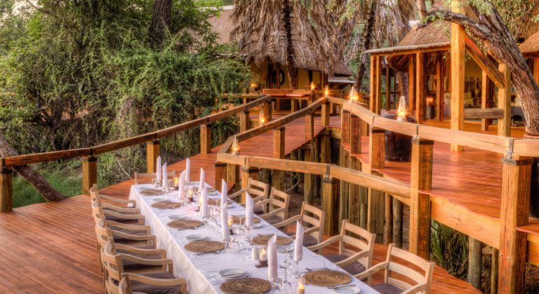 Camp Okavango Deck Dining