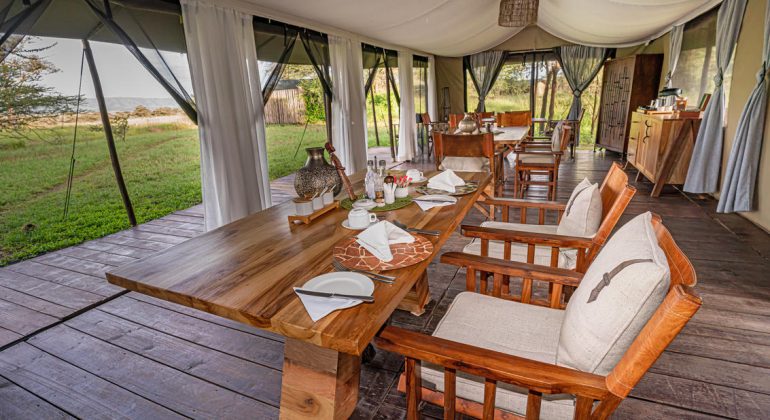 Lemala Ewanjan Tented Camp Dining