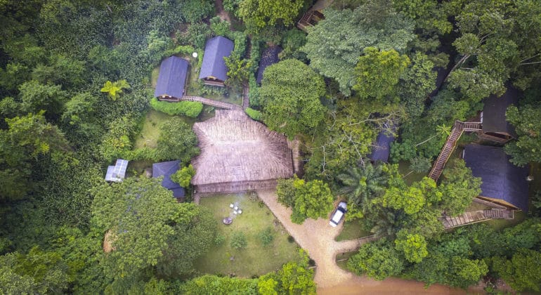 Buhoma Lodge Aerial View