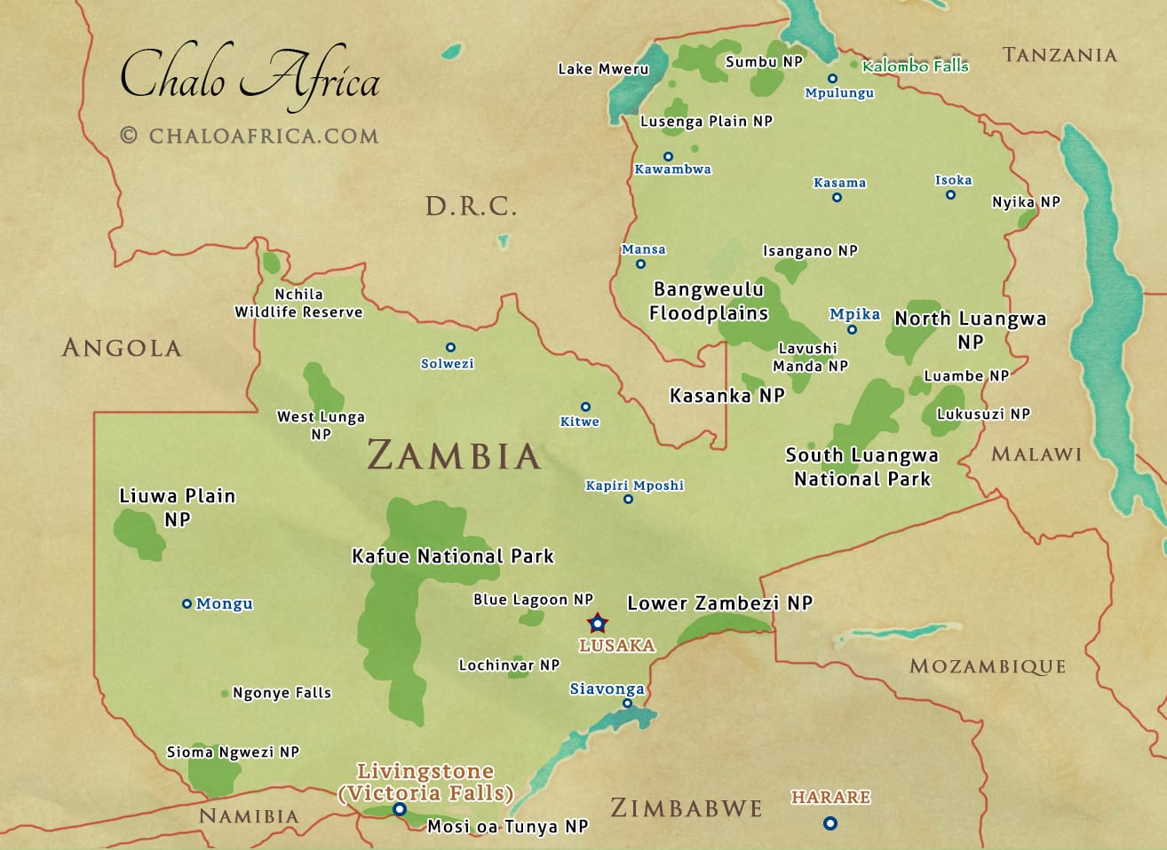 zambia travel itinerary