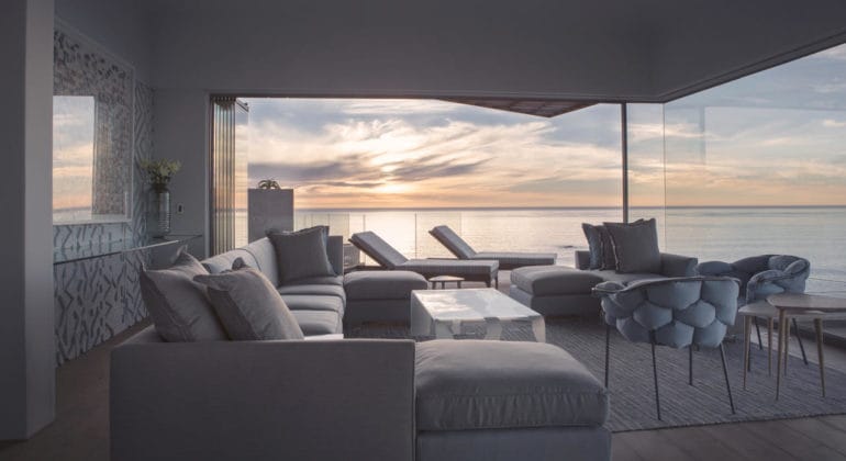 Ellerman House Lounge At Sunset