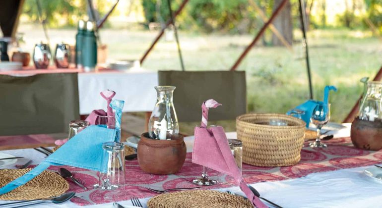 Nkonzi Camp Dining