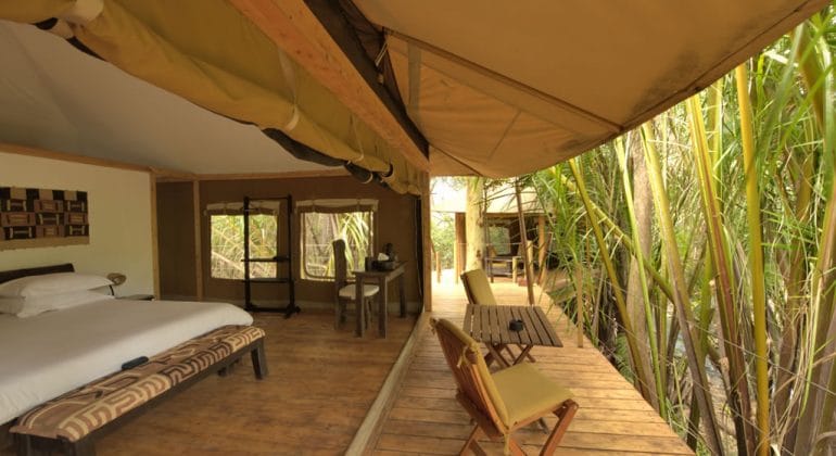 Rhino River Camp Room View