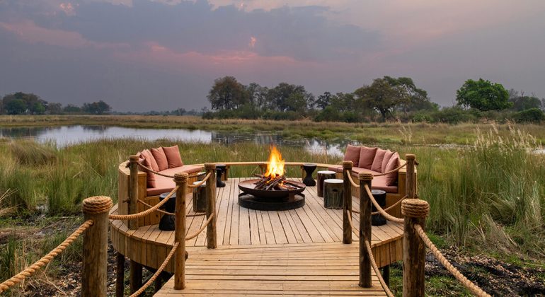 North Island Okavango Safari Camp Campfire